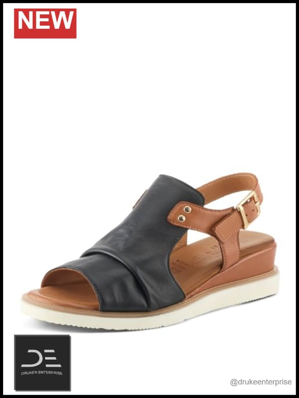Leather Ankle Strap Wedge Sandals Womens Casual